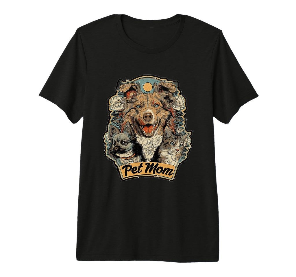 Pet Mom Dog And Cat Multi Lover T-Shirt - Minimalist Print for Adults - T-Shirt, Sweatshirt, Hoodie