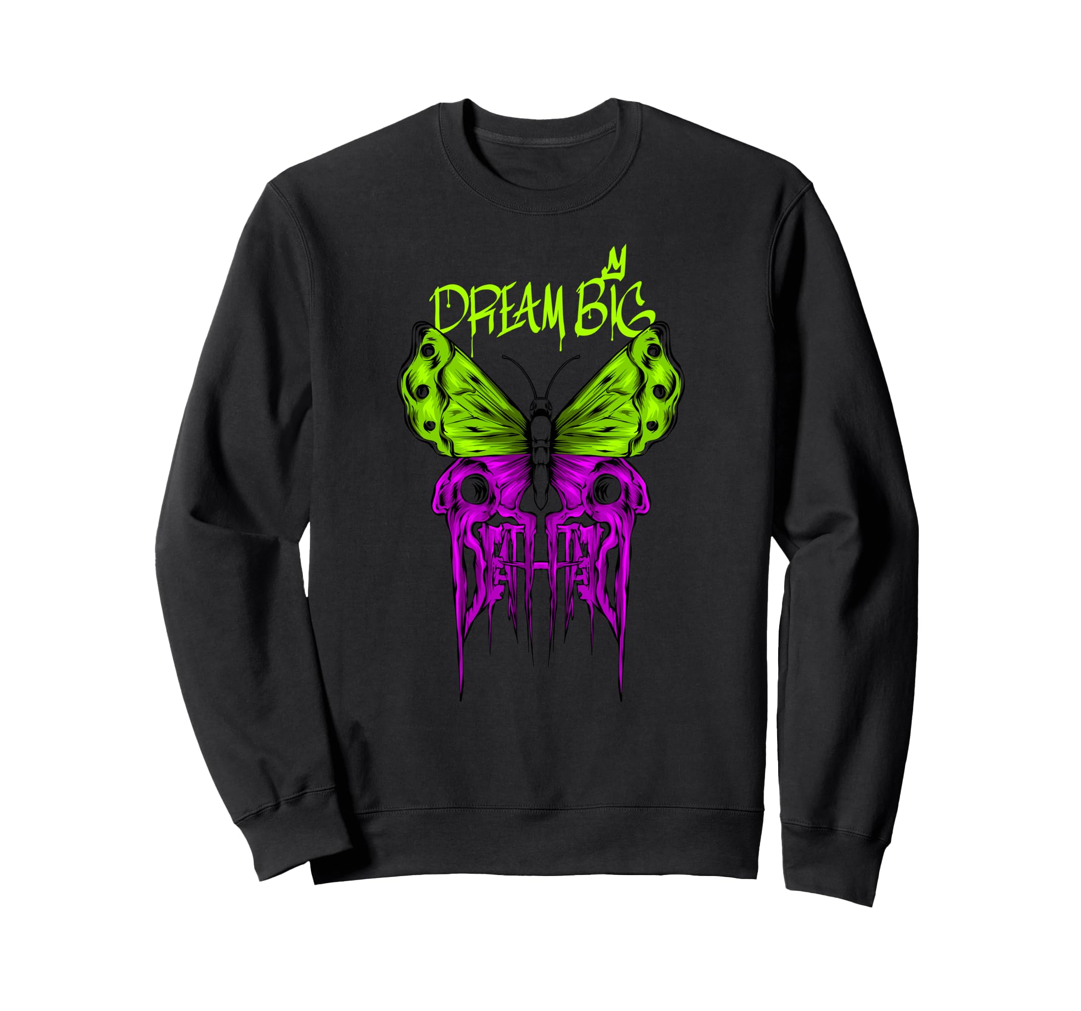 Butterfly Dream Big Y2K Grunge Sweatshirt - Novelty Apparel for Adults - T-Shirt, Sweatshirt, Hoodie