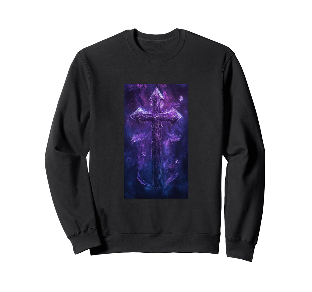 Gothic Cross Grunge Aesthetic Y2K Sweatshirt - Trendy Graphic for Adults - T-Shirt, Sweatshirt, Hoodie