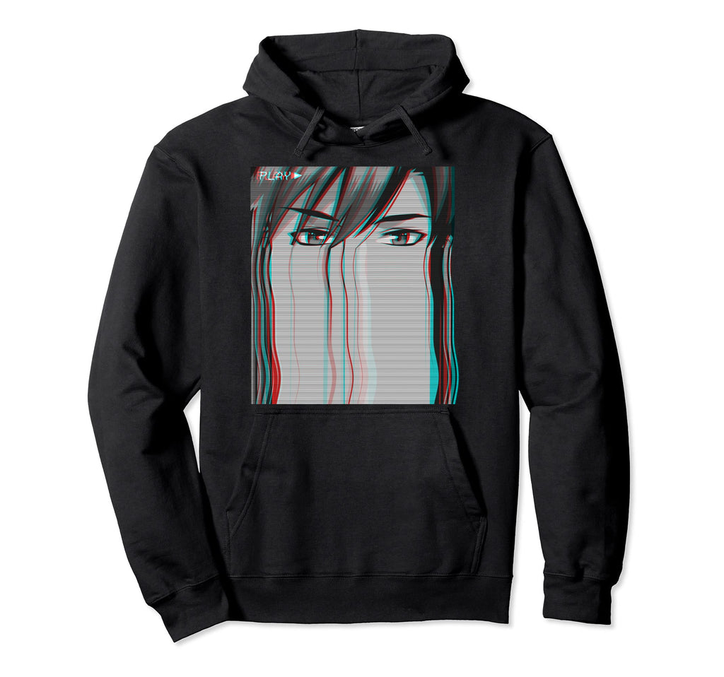 Vaporwave Aesthetic Sad Anime Japanese Hoodie - Trendy Graphic Men Women - T-Shirt, Sweatshirt, Hoodie