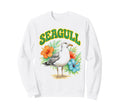 Seagull Groovy Floral Seagull Sweatshirt - Trendy Graphic for Adults - T-Shirt, Sweatshirt, Hoodie