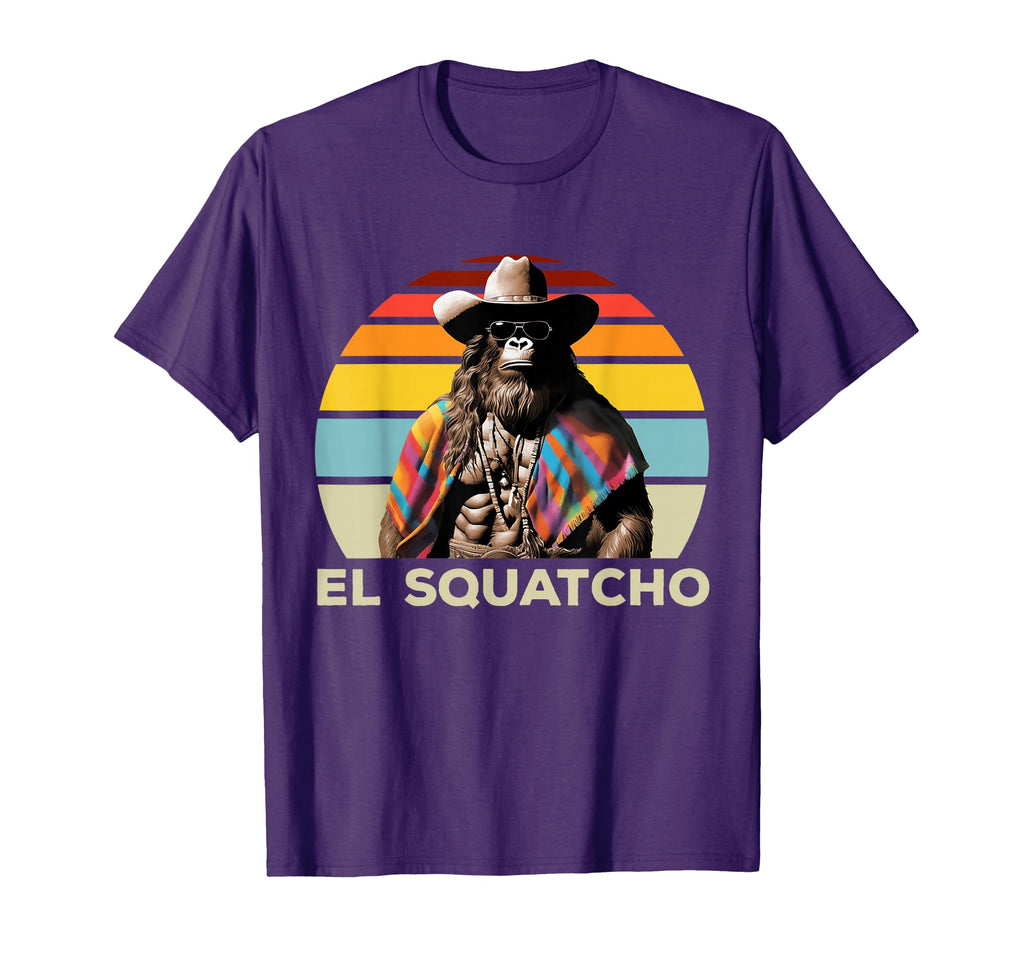 El Squatcho Mexican Cowboy Bigfoot T-Shirt - Novelty Apparel for Adults - T-Shirt, Sweatshirt, Hoodie