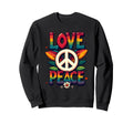 60S 70S Flower Power Groovy Sweatshirt - Fun Novelty Design for Adults - T-Shirt, Sweatshirt, Hoodie