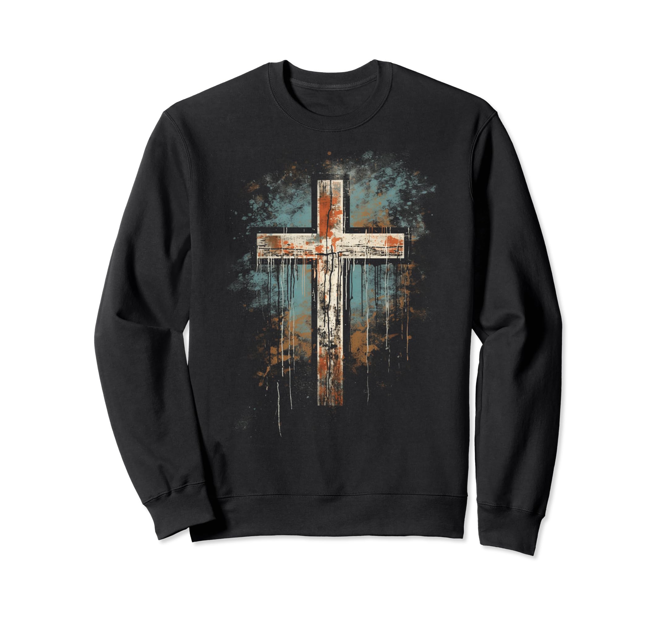 Cross Distressed 90S Goth Grunge Sweatshirt - Trendy Graphic for Adults - T-Shirt, Sweatshirt, Hoodie