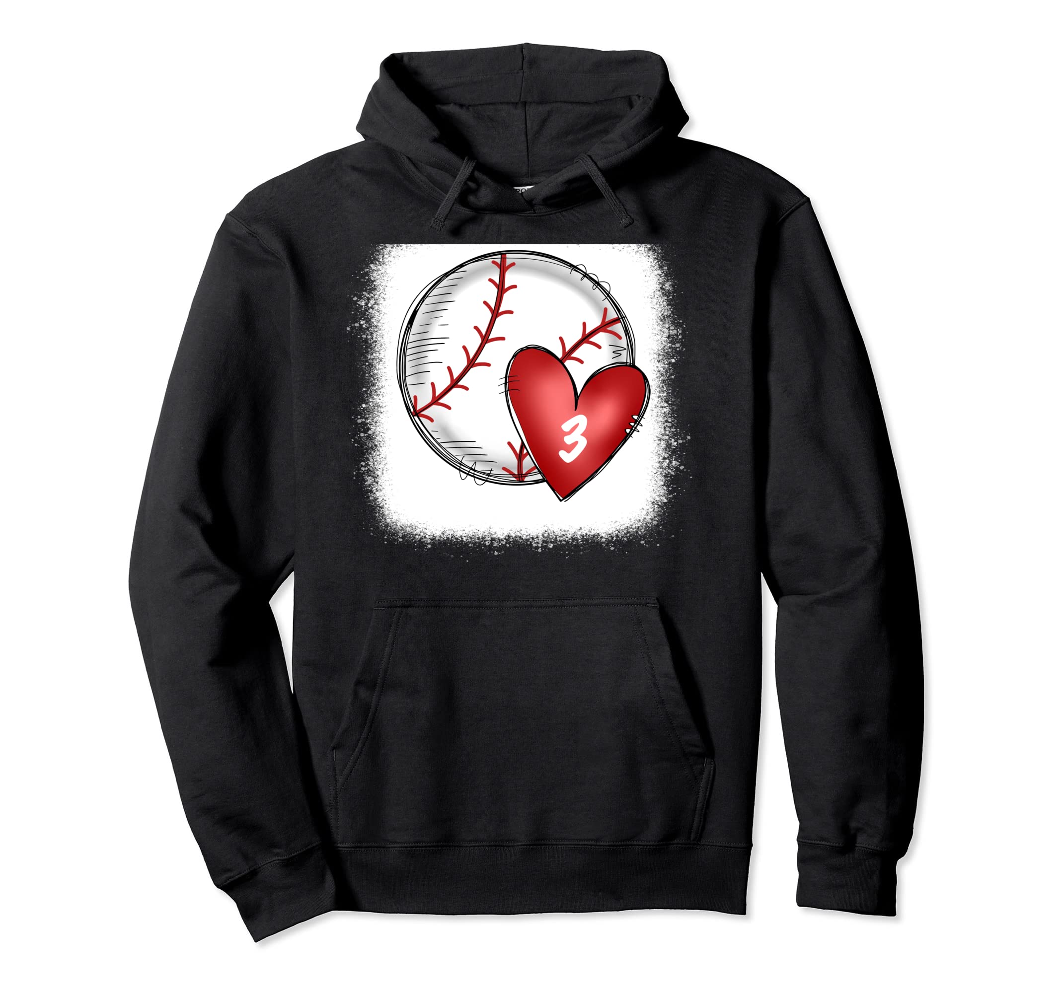 Womens Bleached Custom Baseball Mom Hoodie - Graphic Print for Adults - T-Shirt, Sweatshirt, Hoodie