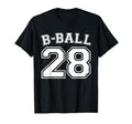 B Ball Basketball Player Number 28 T-Shirt - Trendy Graphic for Adults - T-Shirt, Sweatshirt, Hoodie