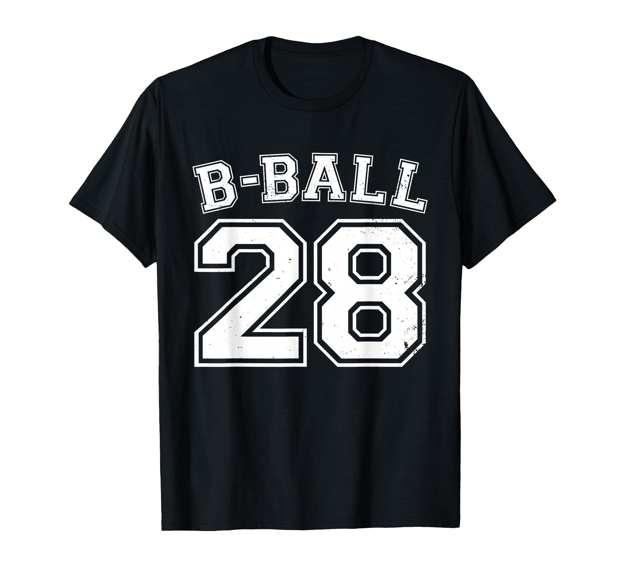 B Ball Basketball Player Number 28 T-Shirt - Trendy Graphic for Adults - T-Shirt, Sweatshirt, Hoodie