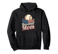 Baseball Mom Patriotic American Hoodie - Aesthetic Graphic Unisex - T-Shirt, Sweatshirt, Hoodie