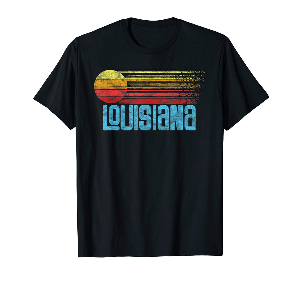 Louisiana Distressed Sun T-Shirt - Streetwear Style Men Women - T-Shirt, Sweatshirt, Hoodie