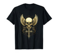 Skull Wings Gothic Y2K Aesthetic T-Shirt - Casual Everyday Wear Unisex - T-Shirt, Sweatshirt, Hoodie