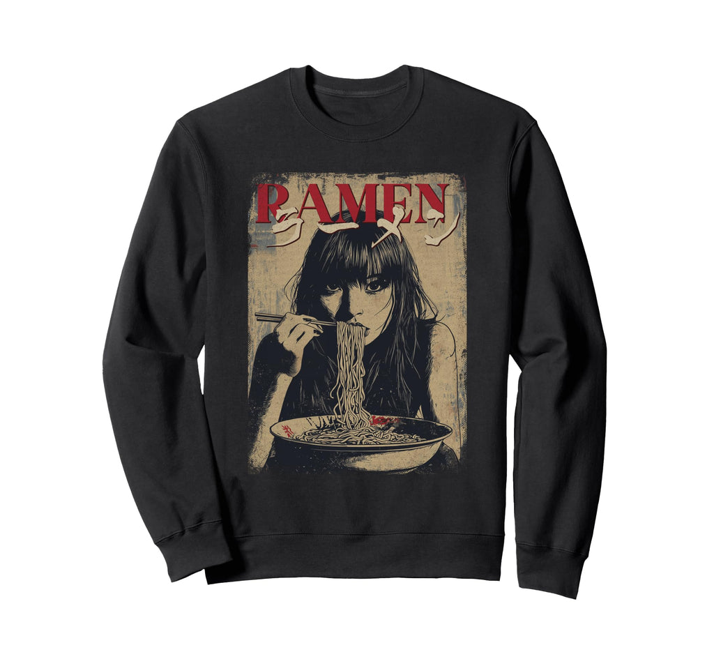 Cyberpunk Ramen Y2K Manga Anime Sweatshirt - Aesthetic Graphic Unisex - T-Shirt, Sweatshirt, Hoodie