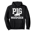 Pigs Whisperer Farmer Hoodie - Minimalist Print for Adults - T-Shirt, Sweatshirt, Hoodie