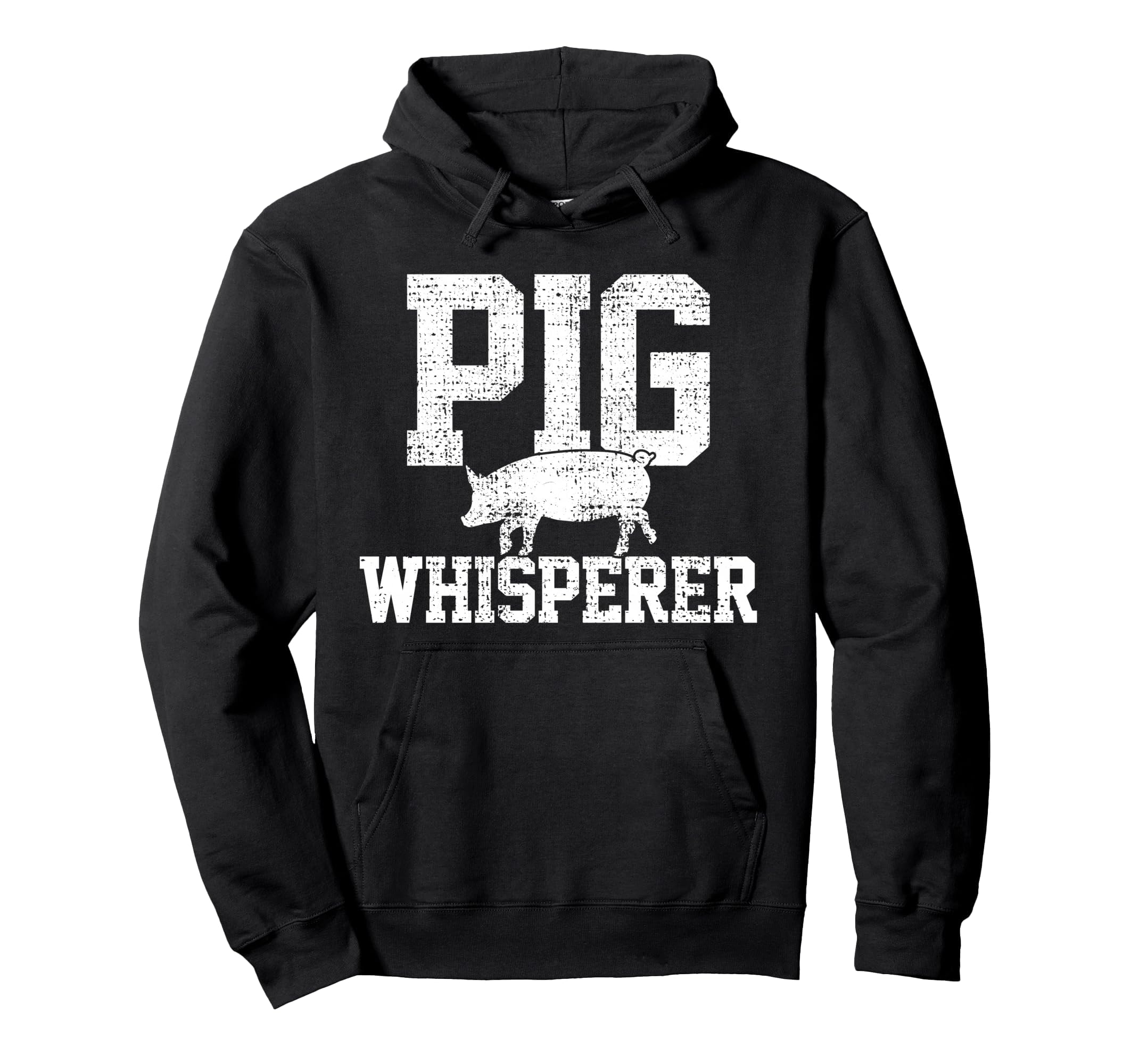 Pigs Whisperer Farmer Hoodie - Minimalist Print for Adults - T-Shirt, Sweatshirt, Hoodie