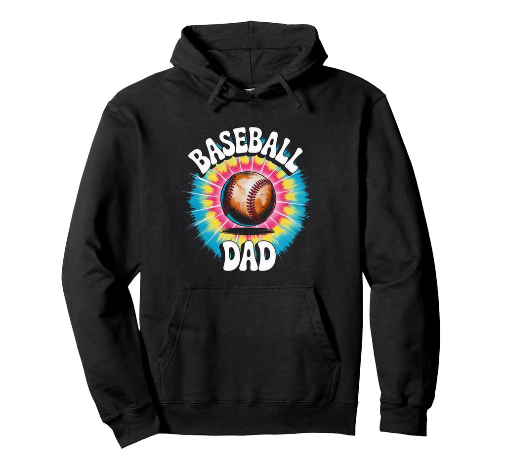 Baseball Dad Tie Dye Colorful Hoodie - Streetwear Style Men Women - T-Shirt, Sweatshirt, Hoodie