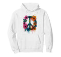 Peace Sign Love Peace Flower Power Hoodie - Casual Everyday Wear Men Women - T-Shirt, Sweatshirt, Hoodie