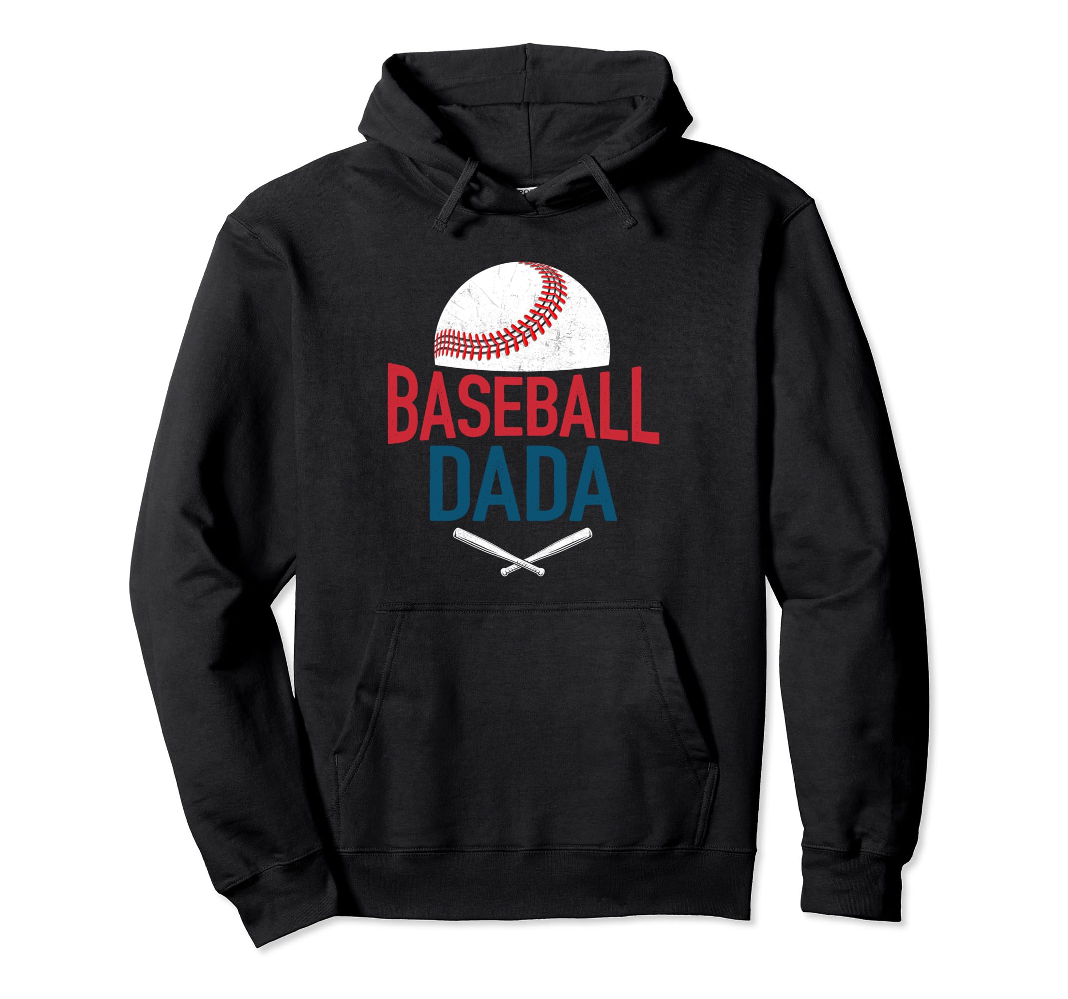 Baseball Dada Happy Fathers Day Dad Hoodie - Casual Everyday Wear Unisex - T-Shirt, Sweatshirt, Hoodie