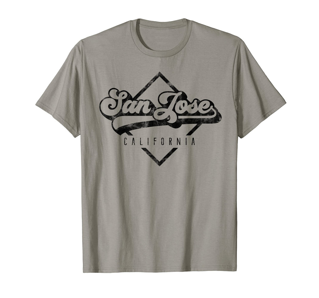 San Jose Ca Distressed 70S 80S T-Shirt - Unique Graphic Unisex - T-Shirt, Sweatshirt, Hoodie