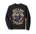 Just Dad Trying Not To Yell Bulldog Sweatshirt - Trendy Graphic Men Women - T-Shirt, Sweatshirt, Hoodie