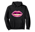 Big Aesthetic Vaporwave Lips Art Hoodie - Graphic Print Unisex - T-Shirt, Sweatshirt, Hoodie