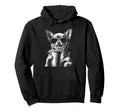 Chihuahua Drinking Iced Coffee Funny Hoodie - Casual Everyday Wear Unisex - T-Shirt, Sweatshirt, Hoodie