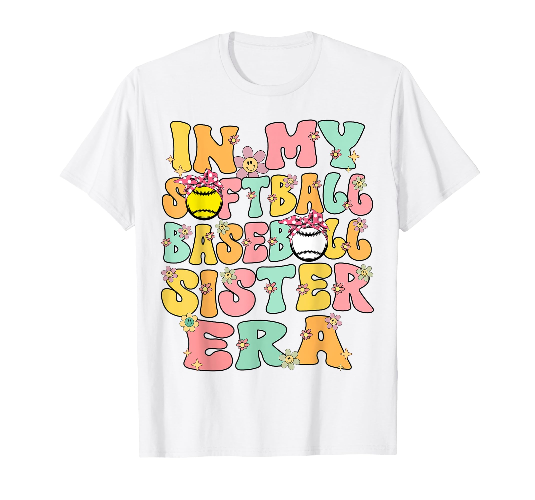My Softball Baseball Sister Era T-Shirt - Aesthetic Graphic Men Women - T-Shirt, Sweatshirt, Hoodie