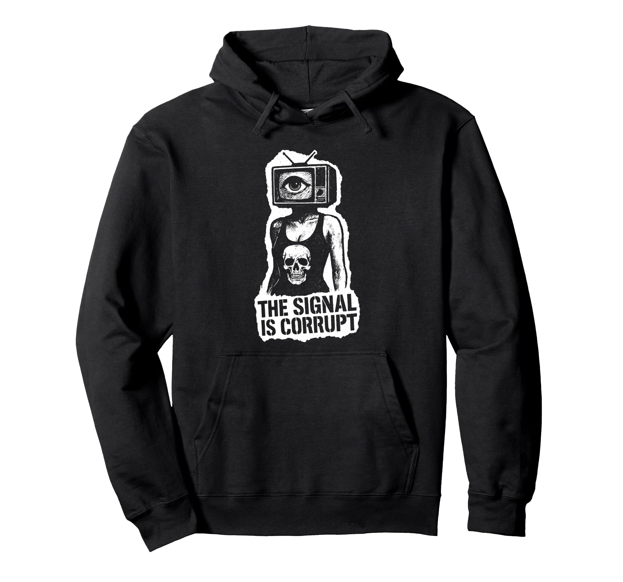 Punk Rock Skull 80S 90S Grunge Hoodie - Casual Everyday Wear Men Women - T-Shirt, Sweatshirt, Hoodie
