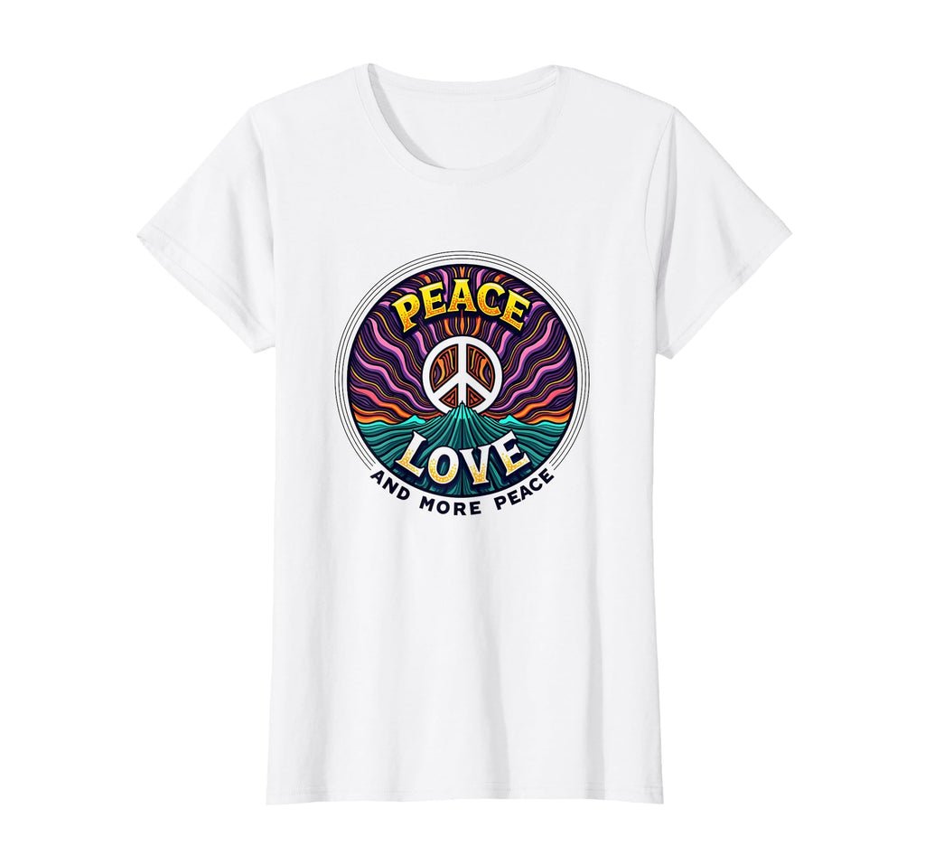 Hippie Peace Love 60S Groovy Psychedelic T-Shirt - Minimalist Print Unisex - T-Shirt, Sweatshirt, Hoodie
