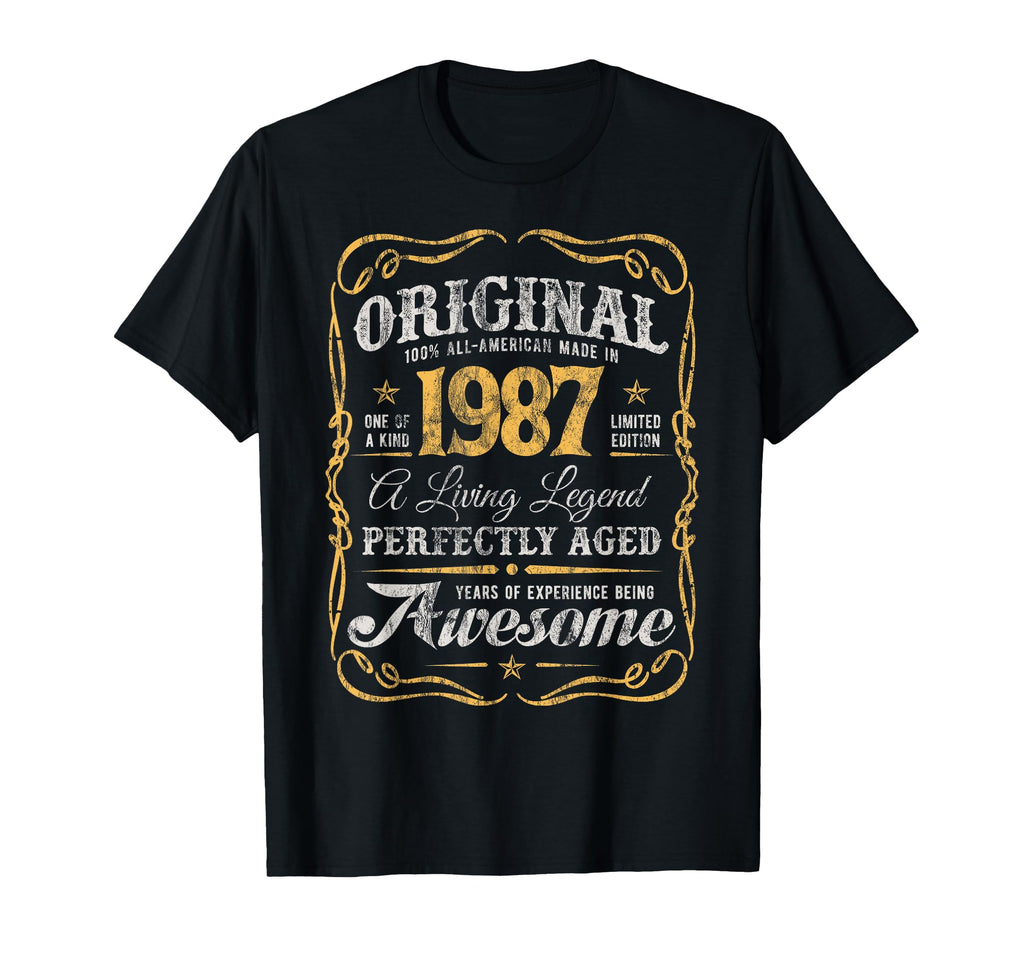 Original Made 1987 37Th Birthday T-Shirt - Trendy Graphic for Adults - T-Shirt, Sweatshirt, Hoodie