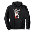 Funny French Bulldog Rock Music Guitar Hoodie - Novelty Apparel Men Women - T-Shirt, Sweatshirt, Hoodie