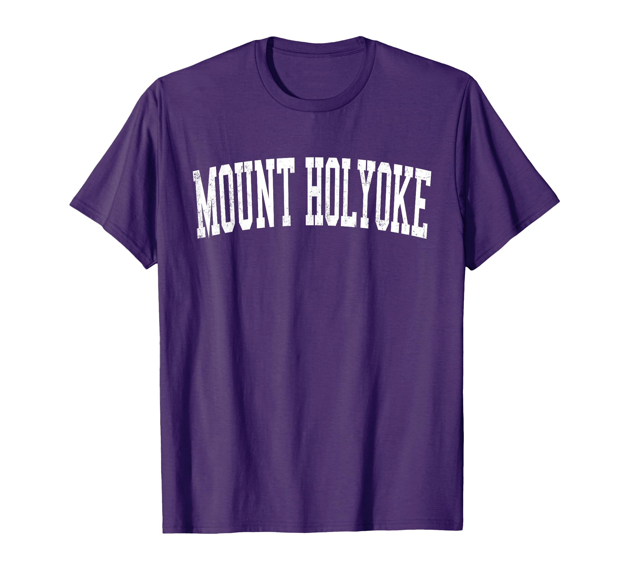 Mount Holyoke Distressed White T-Shirt - Minimalist Print for Adults - T-Shirt, Sweatshirt, Hoodie