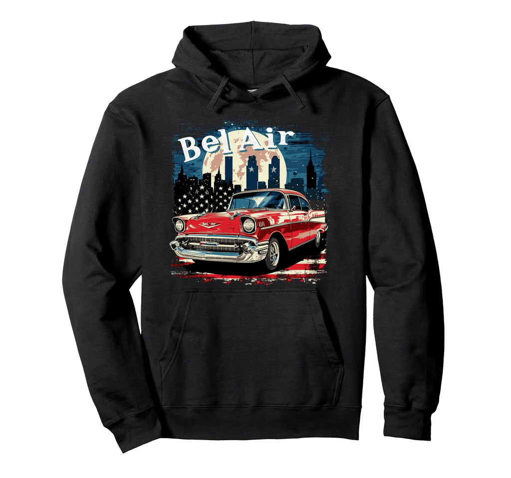 1957 Bel Air Car Old School Hot Rod Bel Hoodie - Trendy Graphic Men Women - T-Shirt, Sweatshirt, Hoodie