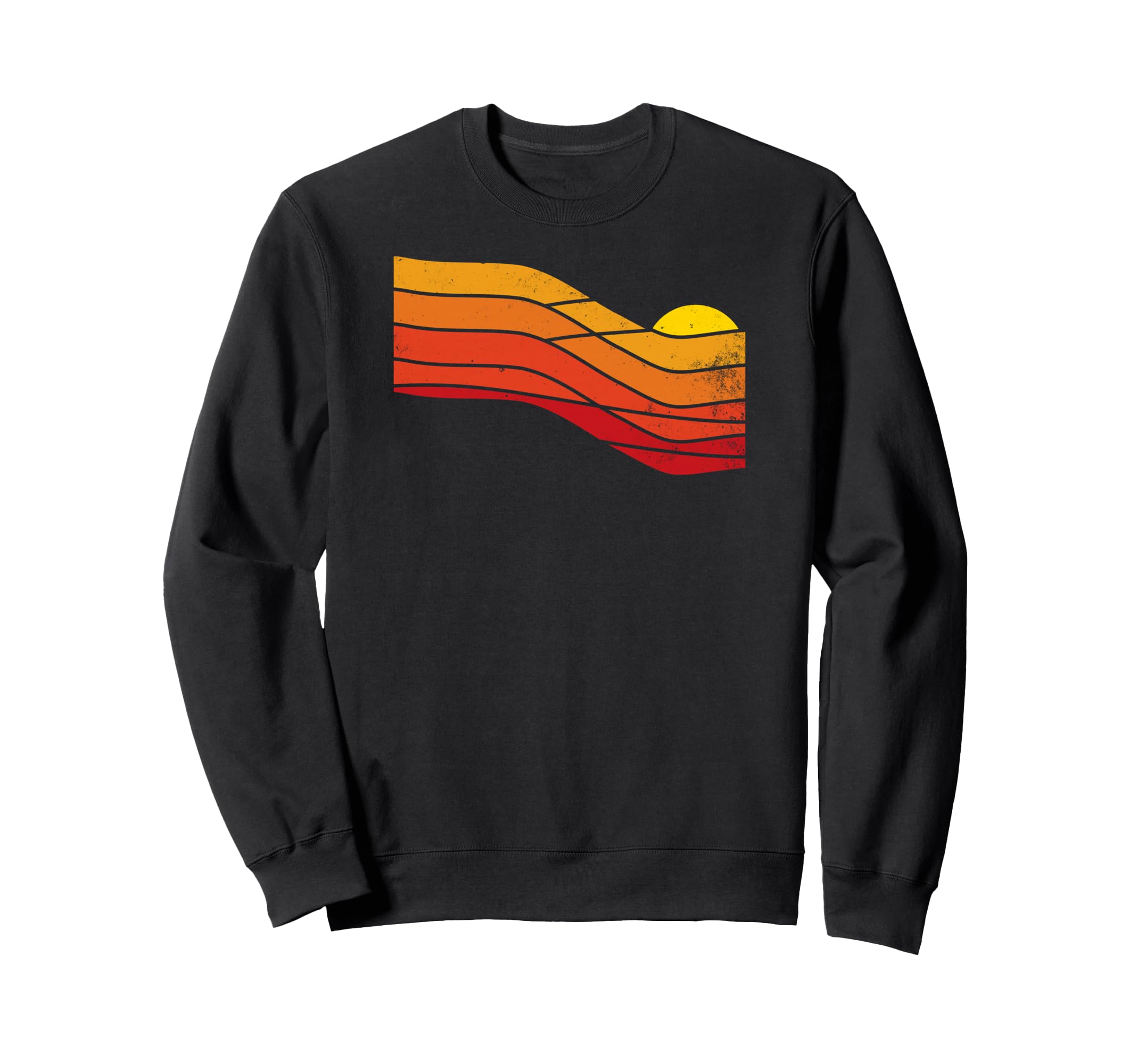 Threadless Vanphirst 70S Sunset Sweatshirt - Aesthetic Graphic Unisex - T-Shirt, Sweatshirt, Hoodie