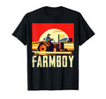 Farmboy Sunset Tractor Farmer Mens T-Shirt - Novelty Apparel Men Women - T-Shirt, Sweatshirt, Hoodie