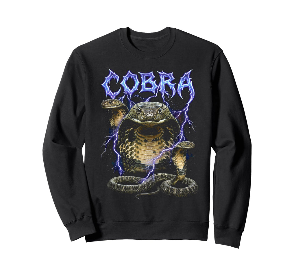 Cobra 90S Heavy Metal Cobra Animal Sweatshirt - Unique Graphic for Adults - T-Shirt, Sweatshirt, Hoodie