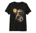 90S Sloth Howling Moon Y2K Aesthetic T-Shirt - Unique Graphic for Adults - T-Shirt, Sweatshirt, Hoodie