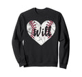 Will Baseball Personalized Name Sweatshirt - Aesthetic Graphic for Adults - T-Shirt, Sweatshirt, Hoodie