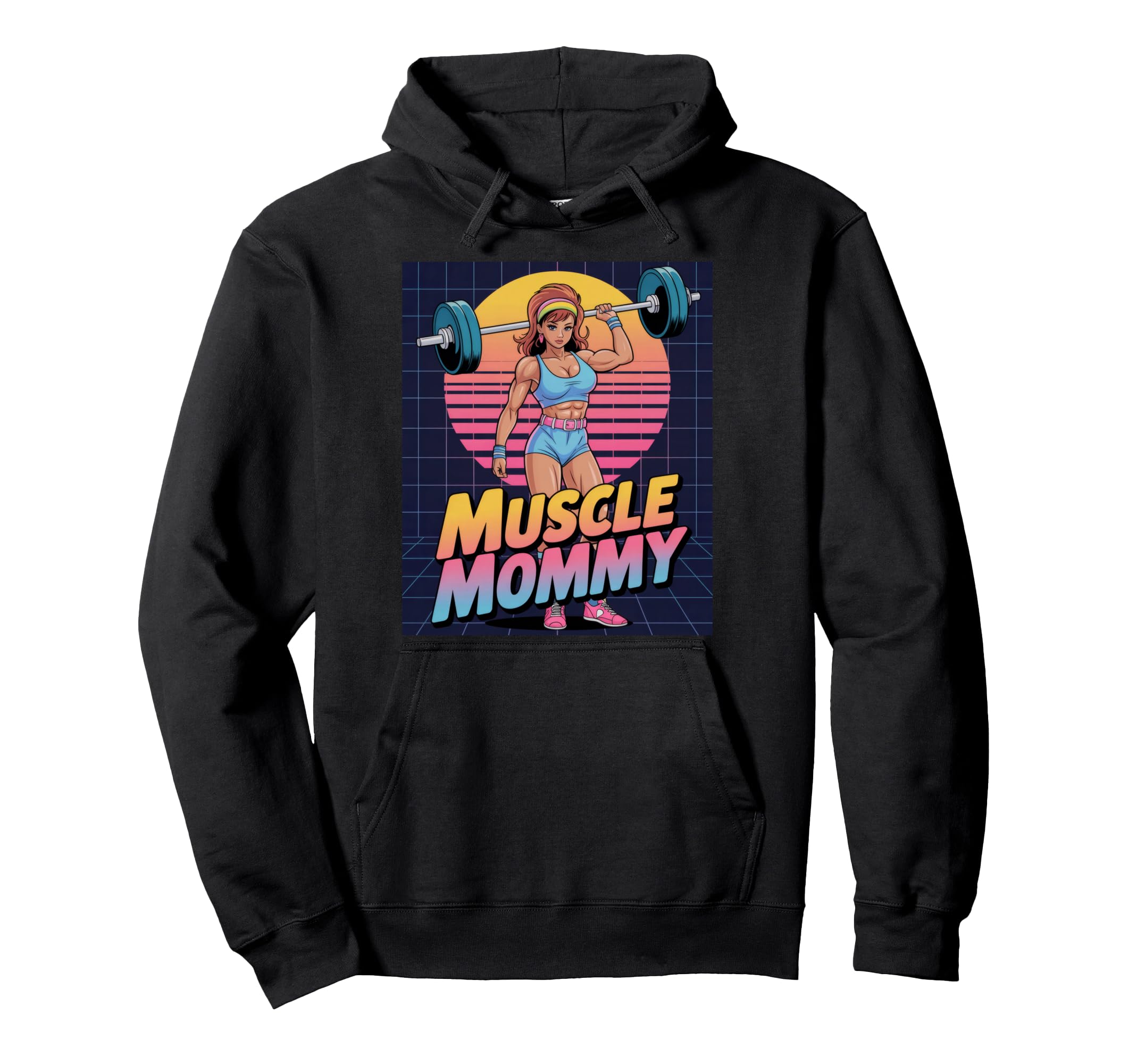 Anime Muscle Mommy Weightlifting Fitness Hoodie - Custom Art Print Unisex - T-Shirt, Sweatshirt, Hoodie