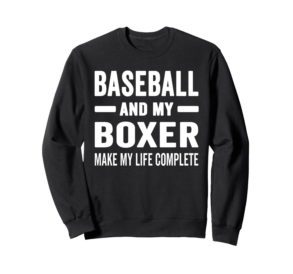 Baseball And My Boxer Mama Dog Sweatshirt - Trendy Graphic for Adults - T-Shirt, Sweatshirt, Hoodie