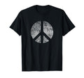 Peace Symbol Inverse Distressed Hippie T-Shirt - Unique Graphic Unisex - T-Shirt, Sweatshirt, Hoodie