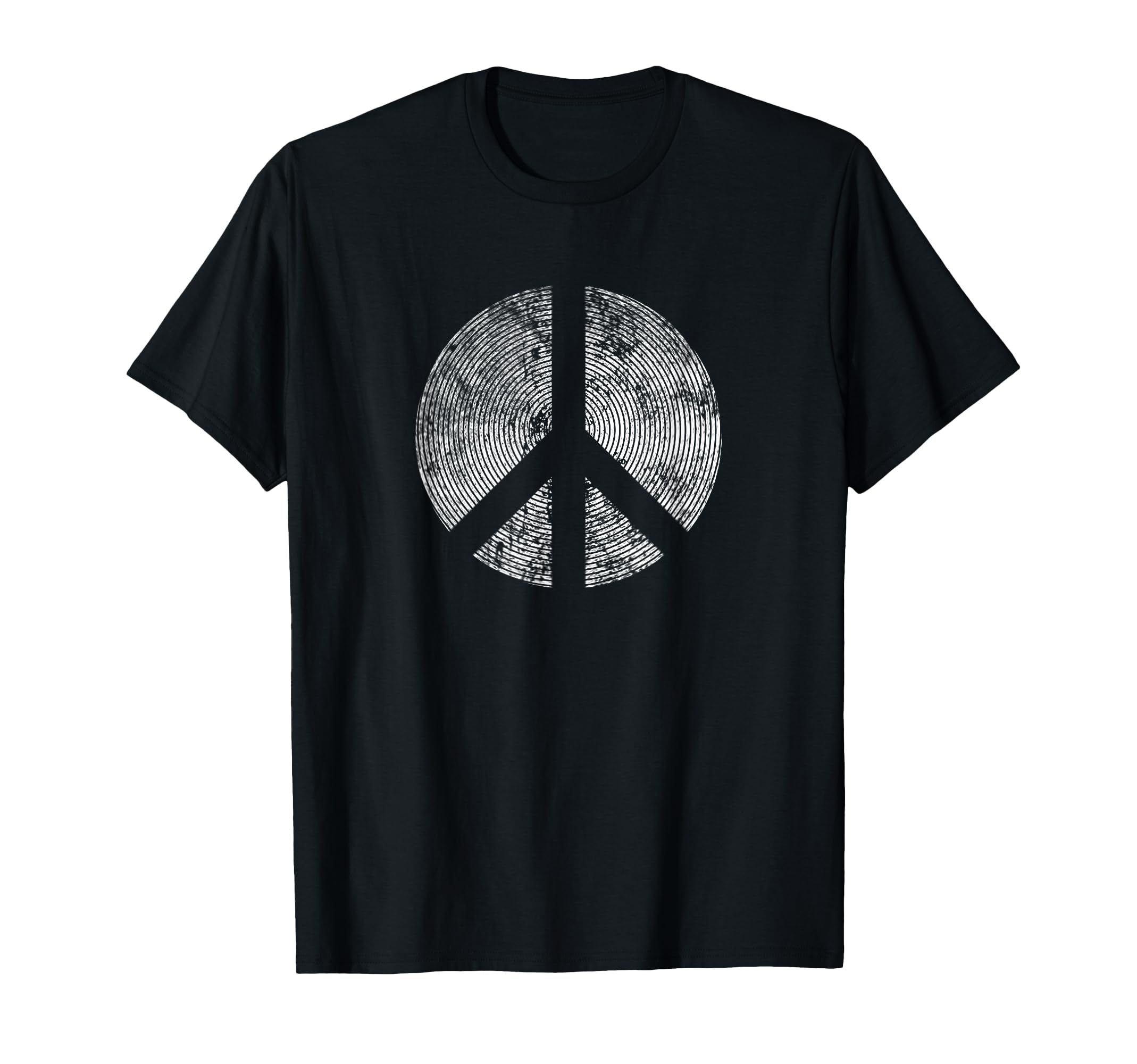 Peace Symbol Inverse Distressed Hippie T-Shirt - Unique Graphic Unisex - T-Shirt, Sweatshirt, Hoodie