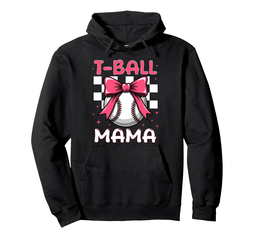 Baseball T Ball Mama Softball Mom Hoodie - Custom Art Print for Adults - T-Shirt, Sweatshirt, Hoodie