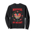 Hippie Heart Floral Love Heart Peace Sweatshirt - Fun Novelty Design Unisex - T-Shirt, Sweatshirt, Hoodie