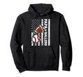 Papa Ballers Funny Usa Flag Football Hoodie - Minimalist Print Men Women - T-Shirt, Sweatshirt, Hoodie