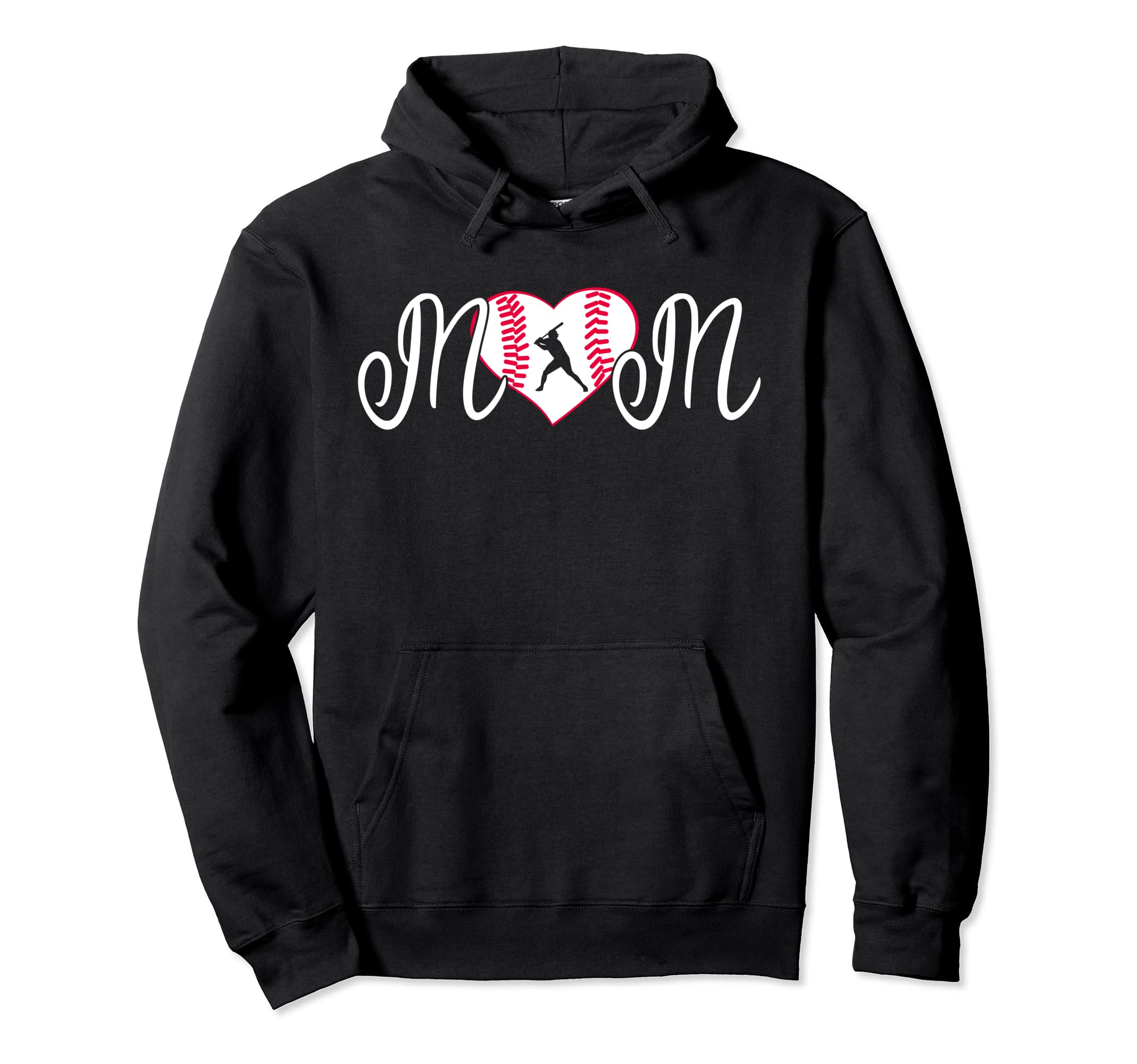 Baseball Mom Heart Baseball Player Hoodie - Streetwear Style Unisex - T-Shirt, Sweatshirt, Hoodie