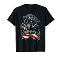 Usa Messy Bun Patriotic American Pride T-Shirt - Novelty Apparel Unisex - T-Shirt, Sweatshirt, Hoodie