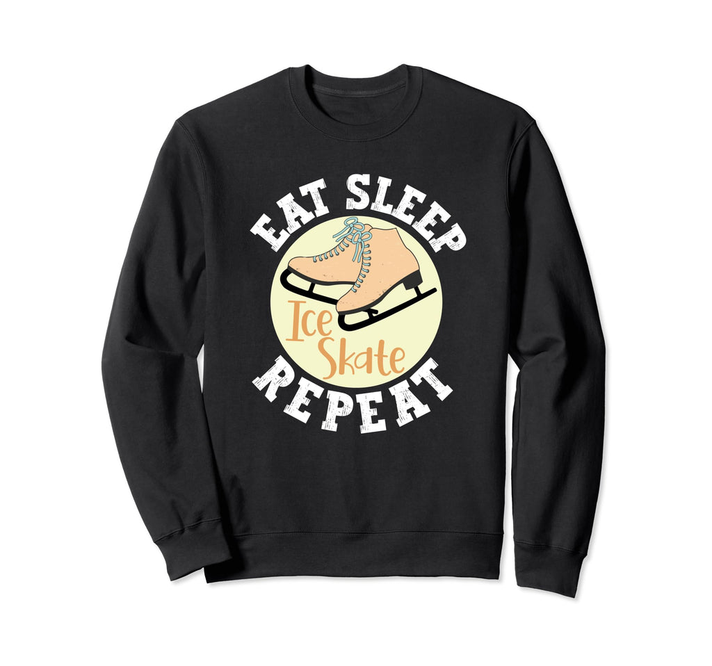 Eat Sleep Skate Repeat Figure Ice Sweatshirt - Aesthetic Graphic Unisex - T-Shirt, Sweatshirt, Hoodie