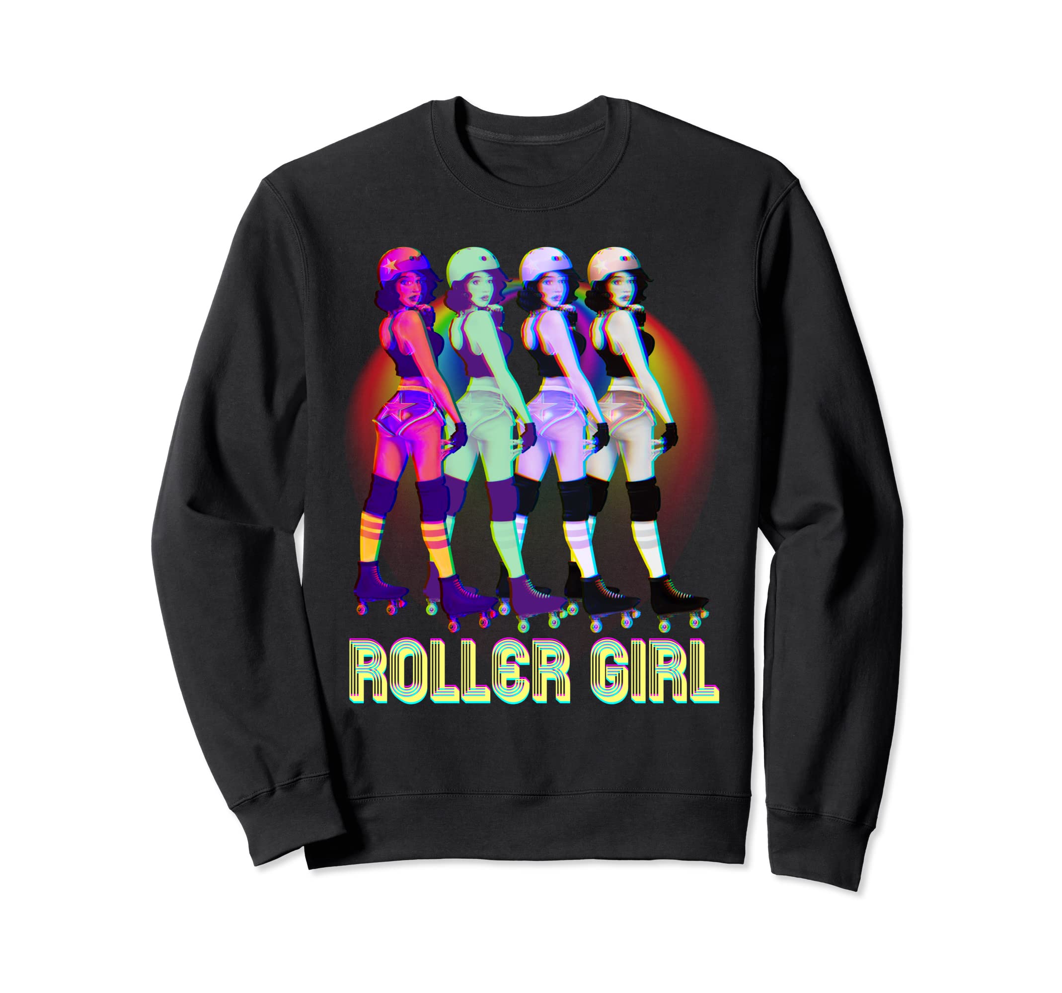 Roller Roller Disco Roller Skates Sweatshirt - Trendy Graphic for Adults - T-Shirt, Sweatshirt, Hoodie