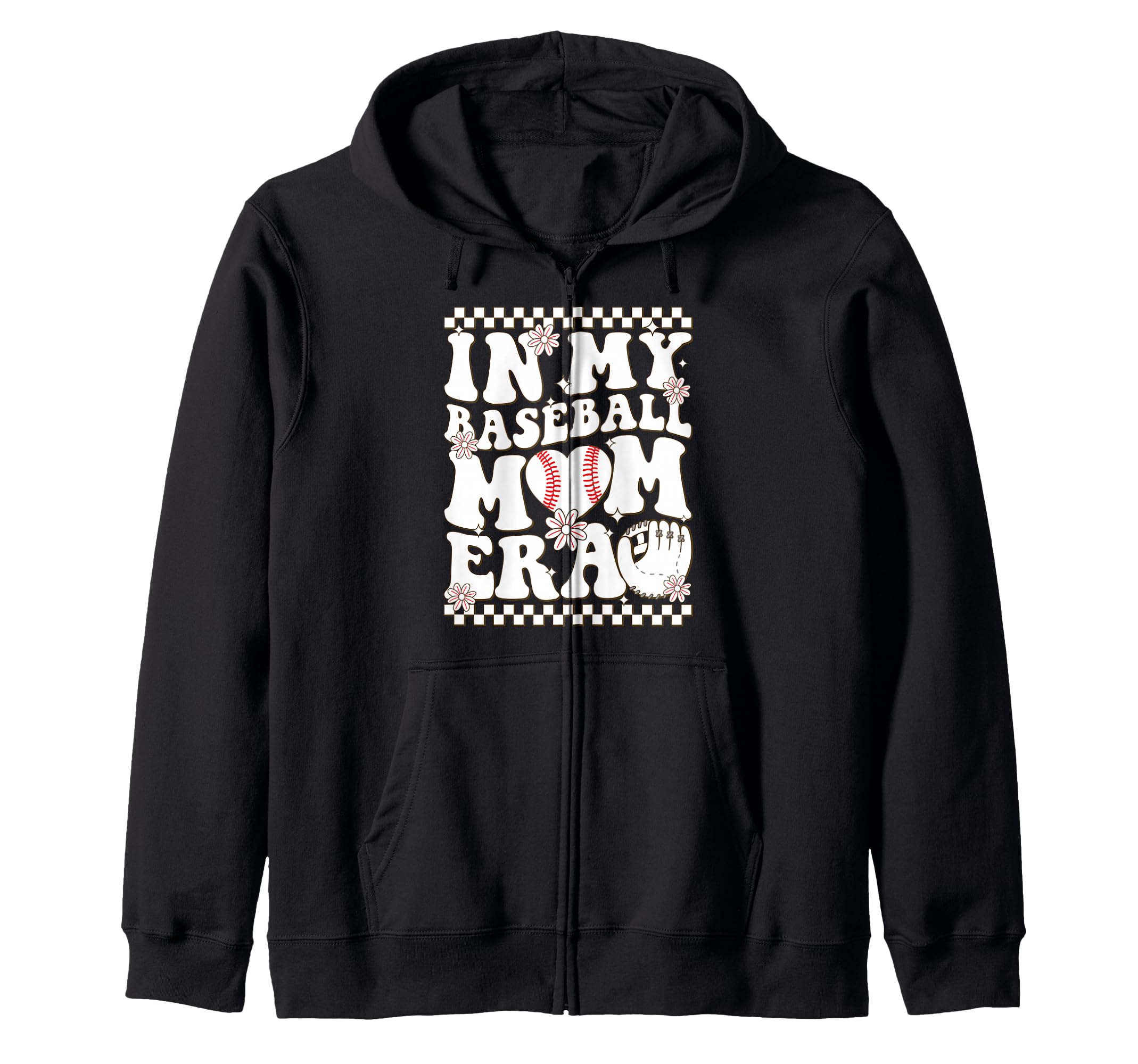 My Baseball Mom Era Mother Player Hoodie - Streetwear Style for Adults - T-Shirt, Sweatshirt, Hoodie