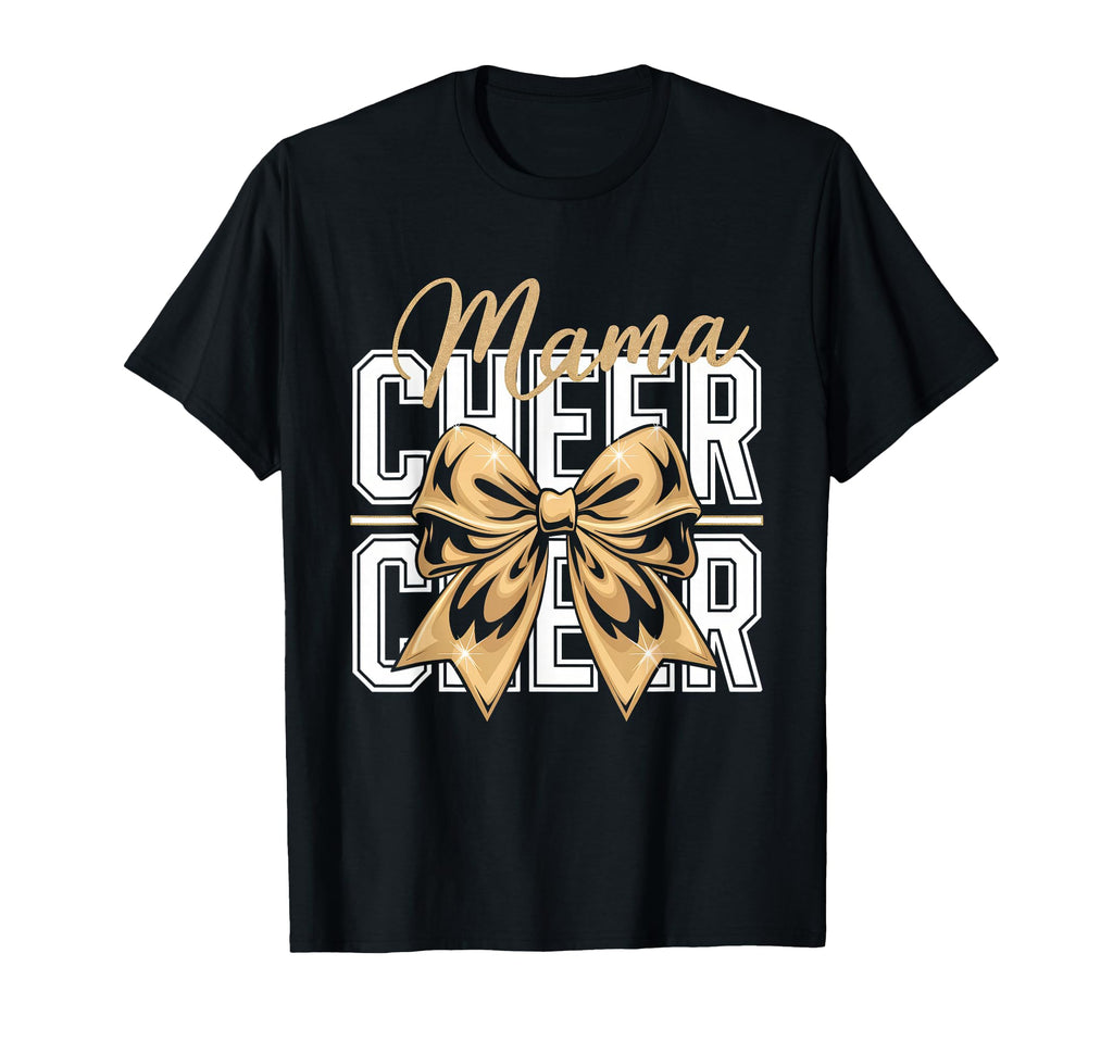 Cheer Mom Mother Bow Cheerleader Game T-Shirt - Custom Art Print Unisex - T-Shirt, Sweatshirt, Hoodie