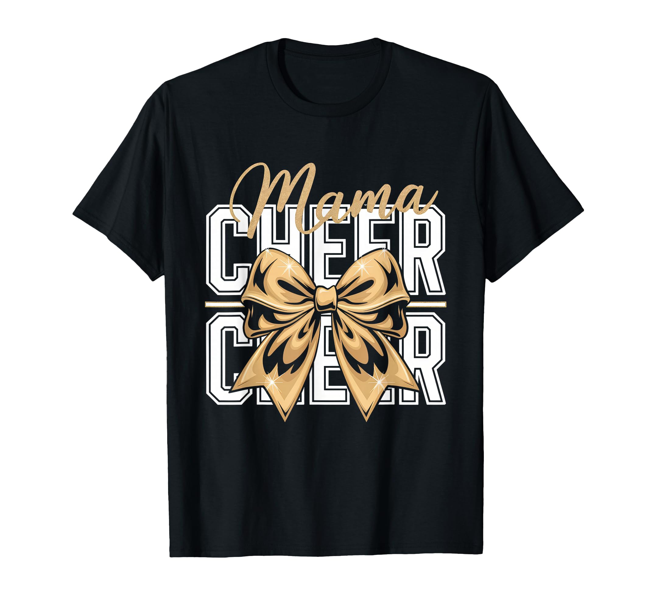 Cheer Mom Mother Bow Cheerleader Game T-Shirt - Custom Art Print Unisex - T-Shirt, Sweatshirt, Hoodie